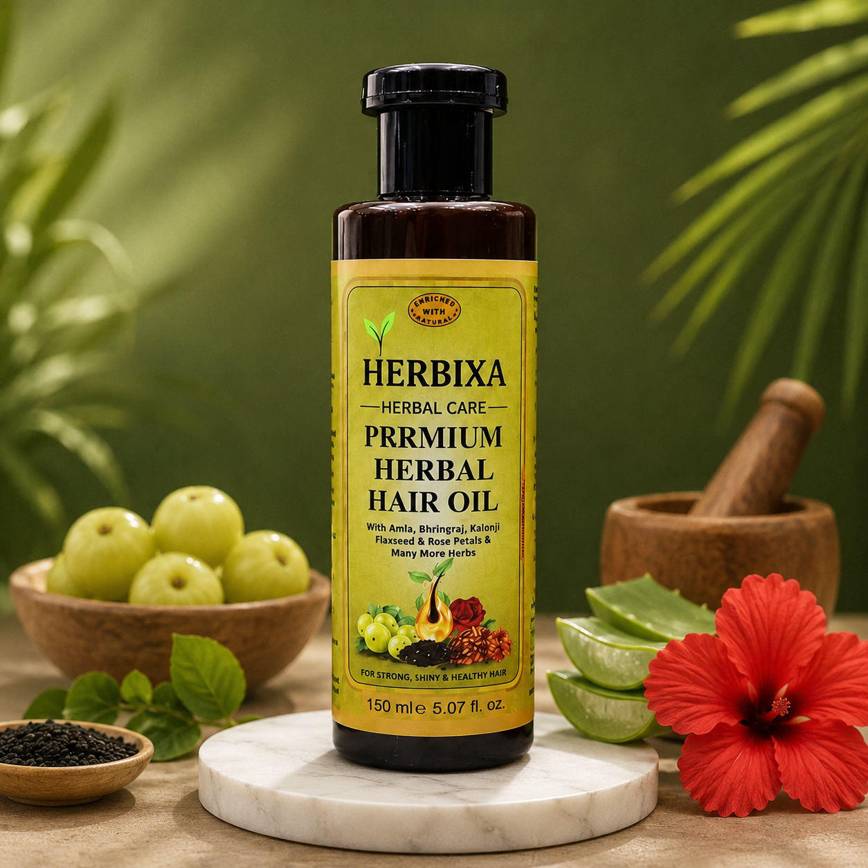🌿 HERBIXA Premium Herbal Hair Oil