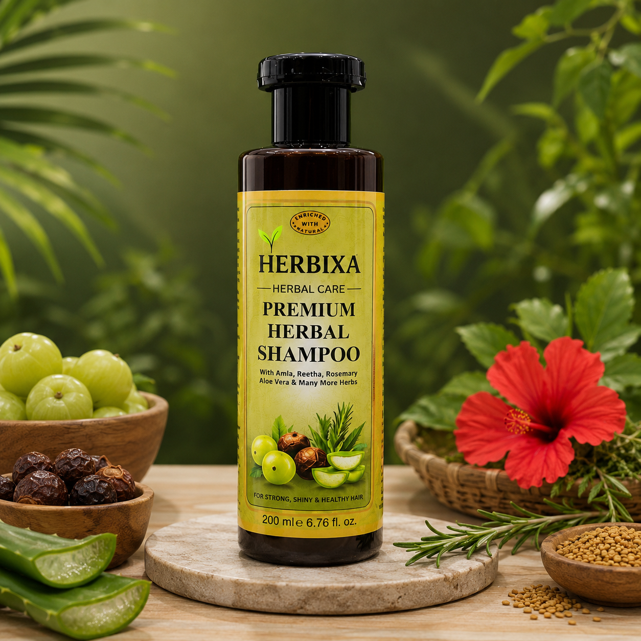 🌿 HERBIXA Premium Herbal Shampoo